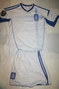 GREECE HELLAS CHILDS YOUTHS WHITE EURO CUP 2012 SOCCER FOOTBALL JERSEY KIT WITH SHORTS .. NEW
