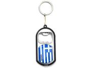 GREECE HELLAS COUNTRY FLAG BOTTLE OPENER LED KEYCHAIN ..HIGH QUALITY .. NEW