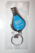 GREECE HELLAS COUNTRY FLAG FINGER NAIL CLIPPERS / BOTTLE OPENER KEYCHAIN ... FIFA WORLD CUP SOCCER FOOTBALL ... NEW