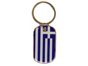 GREECE HELLAS COUNTRY FLAG KEYCHAIN ..HIGH QUALITY .. NEW