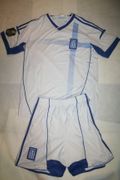 GREECE HELLAS WHITE ADULT EURO CUP 2012 SOCCER FOOTBALL JERSEY KIT WITH SHORTS .. NEW