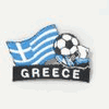 GREECE SOCCER BALL FOOTBALL IRON ON EMBROIDERED PATCH CREST BADGE .. HELLAS .. NEW