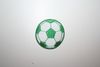 GREEN & WHITE SOCCER BALL FOOTBALL  IRON ON EMBROIDERED PATCH CREST BADGE .. NEW