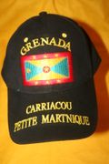 GRENADA BLACK COUNTRY FLAG CARRIACOU PETITE MARTINIQUE HAT CAP .. NEW