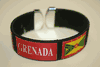 GRENADA BLACK SUPER THICK COUNTRY FLAG FLEXIBLE BRACELET WRISTBAND .. NEW