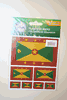 GRENADA COUNTRY FLAG COLLECTION OF 7 DIFFERENT SIZE STICKERS .. NEW