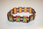 GRENADA COUNTRY FLAG FLEXIBLE METAL REVERSIBLE SPORTS BRACELET ... NEW
