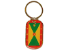 GRENADA COUNTRY FLAG KEYCHAIN ..HIGH QUALITY .. NEW