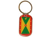 GRENADA COUNTRY FLAG KEYCHAIN ..HIGH QUALITY .. NEW