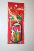 GRENADA COUNTRY FLAG LED LIGHT BOTTLE OPENER KEYCHAIN .. NEW