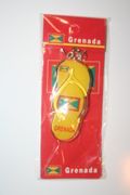 GRENADA COUNTRY FLAG SHOE SANDLE KEYCHAIN .. NEW