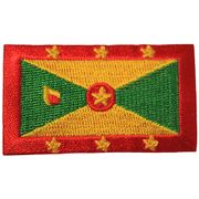 GRENADA COUNTRY FLAG SMALL IRON ON PATCH CREST BADGE .. NEW