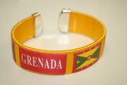 GRENADA YELLOW SUPER THICK COUNTRY FLAG FLEXIBLE BRACELET WRISTBAND ... NEW
