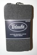 GREY LADIES WINTER THICK COTTON TIGHTS BY TRIMFIT .. SIZE PETIT, AVERAGE, TALL .. NEW IN PACKAGE