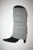 GREY PAIR OF LADIES LEG WARMERS LEGGINGS BY ANGELINA .. ONE SIZE FITS ALL .. NEW