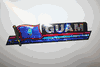 GUAM COUNTRY FLAG LONG METALIC CAR AUTOMOBILE BUMPER STICKER DECAL EMBLEM .. NEW