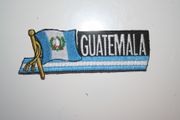 GUATEMALA COUNTRY FLAG WORD IRON ON PATCH CREST BADGE ... NEW