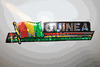 GUINEA COUNTRY FLAG LONG METALIC CAR AUTOMOBILE BUMPER STICKER DECAL EMBLEM .. NEW