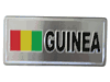 GUINEA COUNTRY FLAG SMALL METAL LICENSE PLATE DECAL STICKER EMBLEM .. NEW