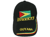 GUYANA BLACK COUNTRY FLAG EMBOSSED HAT CAP .. NEW