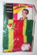 GUYANA COUNTRY FLAG COLORS SPORTS HEADBAND WITH 2 WRISTBANDS SET .. NEW