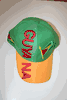 GUYANA COUNTRY FLAG GREEN & YELLOW EMBOSSED ADULT HAT CAP .. NEW
