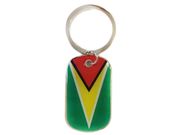 GUYANA COUNTRY FLAG KEYCHAIN ..HIGH QUALITY .. NEW