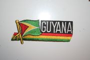 GUYANA COUNTRY FLAG WORD IRON-ON PATCH CREST BADGE .. NEW