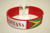 GUYANA RED SUPER THICK COUNTRY FLAG FLEXIBLE BRACELET WRISTBAND .. NEW