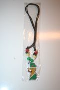 GUYANA X-LARGE COUNTRY FLAG DESIGN METAL NECKLACE JEWELRY .. NEW