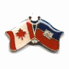 HAITI / CANADA COUNTRY FLAG SMALL METAL FRIENDSHIP LAPEL PIN BADGE .. NEW