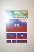 HAITI COUNTRY FLAG COLLECTION OF 7 DIFFERENT STICKERS .. NEW