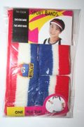 HAITI COUNTRY FLAG COLORS SPORTS HEADBAND WITH 2 WRISTBANDS SET .. NEW