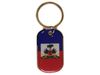 HAITI COUNTRY FLAG KEYCHAIN ..HIGH QUALITY .. NEW