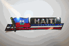 HAITI COUNTRY FLAG LONG METALIC CAR AUTOMOBILE BUMPER STICKER DECAL EMBLEM .. NEW