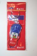 HAITI COUNTRY FLAG SHOE SANDLE KEYCHAIN ..NEW