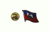 HAITI COUNTRY FLAG SMALL LAPEL PIN BADGE .. NEW