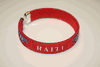 HAITI RED COUNTRY FLAG FLEXIBLE METAL NYLON BRACELET ... NEW
