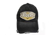 HAPPY ROGERS BLACK Stone - Washed WORN Look Original Vintage HAT CAP ..Size : ONE SIZE