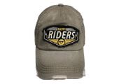 HAPPY ROGERS OLIVE Stone - Washed WORN Look Original Vintage HAT CAP ..Size : ONE SIZE