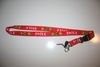 HAPPY SMILEY FACE RED LANYARD KEYCHAIN PASSHOLDER ..  NEW