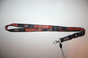HARLEY-DAVIDSON BLACK MOTORCYCLE HIGH QUALITY LANYARD KEYCHAIN PASSHOLDER WITH HARLEY LOGO ... NEW AND NOW IN STOCK