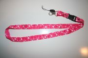HEARTS PINK LOVE LANYARD KEYCHAIN PASSHOLDER .. NEW