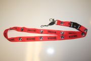 HOCKEY RED LANYARD KEYCHAIN PASSHOLDER TICKET HOLDER .. NEW