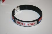 HOLLAND BLACK COUNTRY FLAG FLEXIBLE C BRACELET WRISTBAND .. NEW