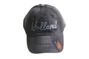 HOLLAND BLACK KNVB LOGO ACID WASHED HAT CAP .. NEW
