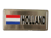 HOLLAND COUNTRY FLAG SMALL METAL LICENSE PLATE DECAL STICKER EMBLEM .. NETHERLANDS .. NEW