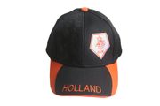 HOLLAND NETHERLANDS BLACK ORANGE KNVB LOGO EMBOSSED HAT CAP .. NEW