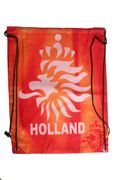 HOLLAND NETHERLANDS RED ORANGE KNVB LOGO DRAWSTRING KNAPSACK BAG .. 13" X 17" INCHES .. HIGH QUALITY .. NEW