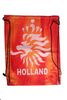 HOLLAND NETHERLANDS RED ORANGE KNVB LOGO DRAWSTRING KNAPSACK BAG .. 13" X 17" INCHES .. HIGH QUALITY .. NEW